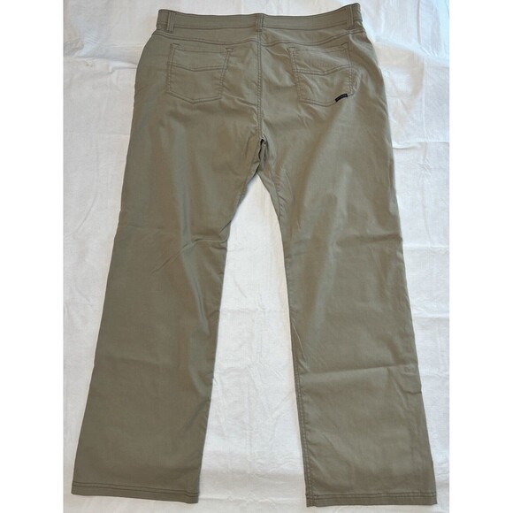 prAna Slim Fit Pants Mens 40x32 Brown Flat Front Nylon Stretch Outdoor - Picture 4 of 4